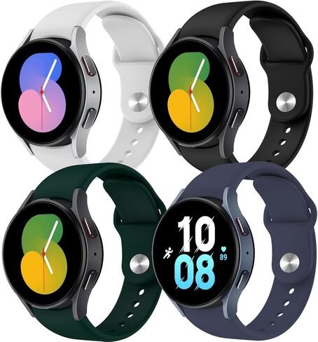 Sport Bands for Samsung Galaxy Watch 6/5/4 Band 40mm 44mm/Watch 6 Classic 47mm 43mm/Watch 4 Classic 46mm 42mm Women/Men,Silicone Strap for Samsung Watch 5 Pro 45mm,No Gap replacement Wristband in Kuwait