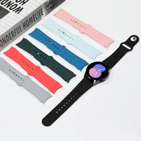 Sport Bands for Samsung Galaxy Watch 6/5/4 Band 40mm 44mm/Watch 6 Classic 47mm 43mm/Watch 4 Classic 46mm 42mm Women/Men,Silicone Strap for Samsung Watch 5 Pro 45mm,No Gap replacement Wristband in Kuwait