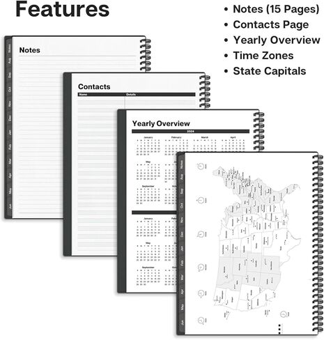 مخطط Dunwell 2024-2025 أسبوعي شهري (8.5x11 بوصة)، كبير يوليو 2024-يونيو 2025 مخطط يومي، كتاب جدول أعمال التقويم 8.5 × 11، منظم يومي in Kuwait