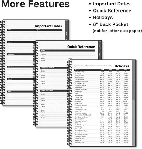 مخطط Dunwell 2024-2025 أسبوعي شهري (8.5x11 بوصة)، كبير يوليو 2024-يونيو 2025 مخطط يومي، كتاب جدول أعمال التقويم 8.5 × 11، منظم يومي in Kuwait