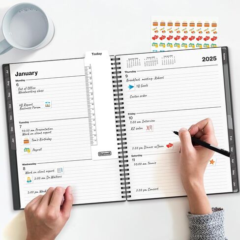مخطط Dunwell 2024-2025 أسبوعي شهري (8.5x11 بوصة)، كبير يوليو 2024-يونيو 2025 مخطط يومي، كتاب جدول أعمال التقويم 8.5 × 11، منظم يومي in Kuwait
