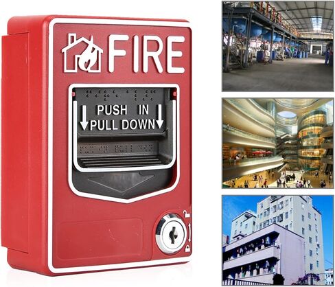 محطة إنذار الطوارئ التقليدية، إنذار الحريق محطة سحب يدوية مزدوجة العمل، 9-28VDC دليل نظام الأسلاك المتعددة السلامة محطة سحب الحريق زر إنذار نقطة الاتصال السلامة in Kuwait