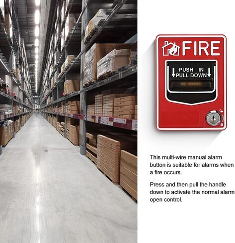 محطة إنذار الطوارئ التقليدية، إنذار الحريق محطة سحب يدوية مزدوجة العمل، 9-28VDC دليل نظام الأسلاك المتعددة السلامة محطة سحب الحريق زر إنذار نقطة الاتصال السلامة in Kuwait
