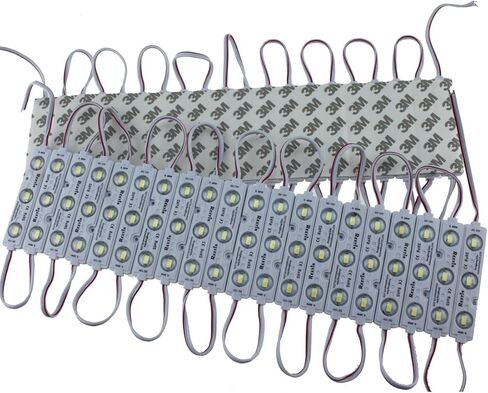 Rextin فائق السطوع 200 قطعة 3 وحدات LED بيضاء 5630 5730 SMD 40-45LM لكل مصباح LED مقاوم للماء للديكور اللافتات الإعلانية مع شريط لاصق خلفي in Kuwait