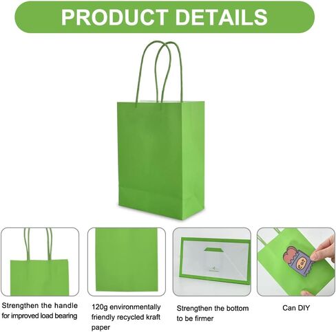 BEISHIDA Small Gift Bags Party Favor Bags Paper Gift Bags Blue Gift Bags with Handles Birthday Gift Bags (6.5 x 4.5 x 2.5 Inch, 20PCS) in Saudi Arabia