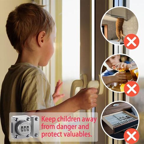 Cabinet Door Password Lock Mechanical Keyless Combination Cabinet Lock Cabinet Password Latch Rotary Drawers Lock for One-Way Door Office File Storage Closet Cabinet（Black） in Saudi Arabia