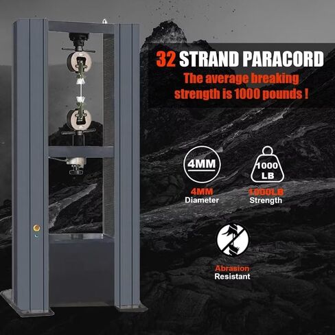 Reflective Paracord Rope 1000Ib - 100ft 250ft 500ft 1000ft 4mm - 12 Strand Parachute Spool Cord, para Cord Lanyard for Camping, Hammock, Hiking DIY Projects in Kuwait