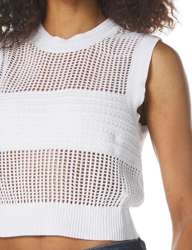 بلوزة قصيرة محبوكة بدون أكمام للنساء من A｜X ARMANI EXCHANGE in Saudi Arabia