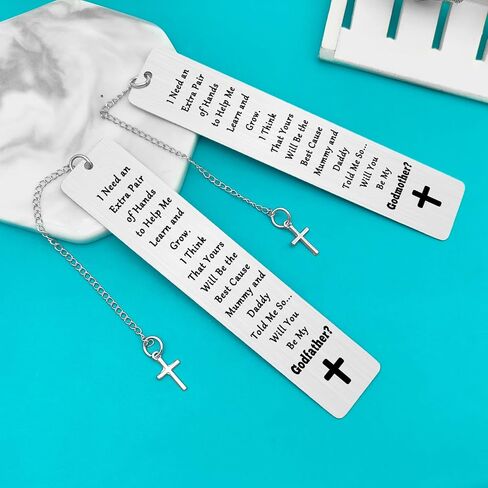 Godparents Gifts from Godchild Will You Be My Godmother Godfather Bookmark Set Godparent Proposal Gifts Christening Gift Christmas Birthday Gift Baptism Gifts for Godparents in Saudi Arabia
