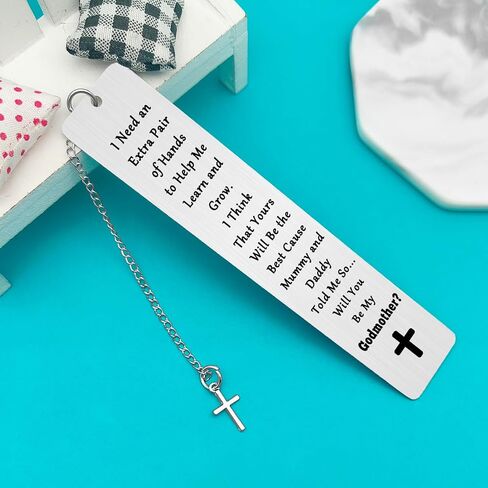 Godparents Gifts from Godchild Will You Be My Godmother Godfather Bookmark Set Godparent Proposal Gifts Christening Gift Christmas Birthday Gift Baptism Gifts for Godparents in Saudi Arabia