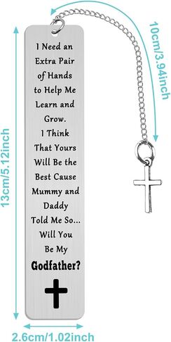 Godparents Gifts from Godchild Will You Be My Godmother Godfather Bookmark Set Godparent Proposal Gifts Christening Gift Christmas Birthday Gift Baptism Gifts for Godparents in Saudi Arabia