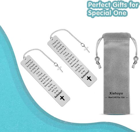 Godparents Gifts from Godchild Will You Be My Godmother Godfather Bookmark Set Godparent Proposal Gifts Christening Gift Christmas Birthday Gift Baptism Gifts for Godparents in Saudi Arabia