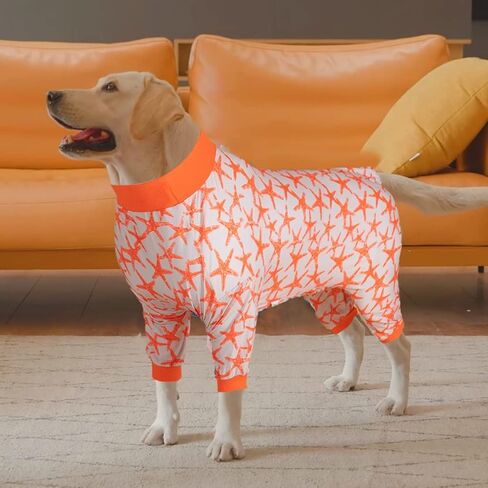 LovinPet كلب كبير PJS، حماية من الأشعة فوق البنفسجية، نيسيس الكلب لتخفيف قلق الحيوانات الأليفة، مريح للتنفس، أسماك القرش الزرقاء المطبوعة ملابس الكلاب مثل بدلة استعادة جراحة الكلاب السفلية لسترة الكلب XXL in Saudi Arabia
