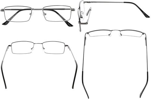 Eyekepper Half-rim Reading Glasses With Flex Memory Titanium Bridge Bendable For Men Women (Gold,+1.50) in Saudi Arabia