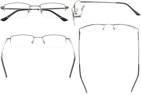 Eyekepper Half-rim Reading Glasses With Flex Memory Titanium Bridge Bendable For Men Women (Gold,+1.50) in Saudi Arabia