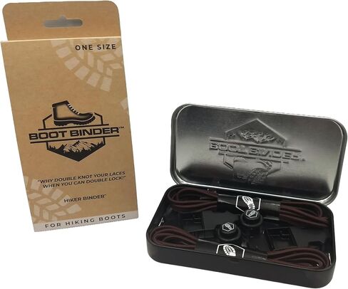 Fastening System for Hiking Boots and Shoes - Elastic No Tie Laces - Made in North America in Saudi Arabia