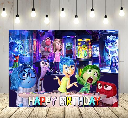 Colorful Backdrop for Birthday Party Supplies 5x3ft Inside Out 2 Theme Banner for Party Cake Table Decorations Birthday Banner in Saudi Arabia