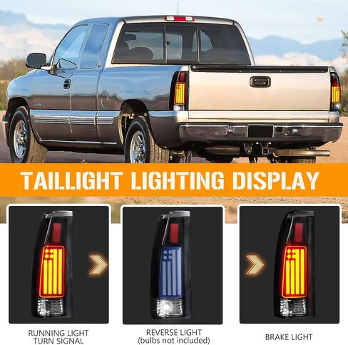 أضواء خلفية LED لسيارة Chevy GMC Silverado Sierra C/K 1500 2500 3500 1988-1999، Suburban C/K 1992-1999، Tahoe 1995-1999، Yukon 1992-2000، Cadillac Escalade 1999-2000 in Saudi Arabia