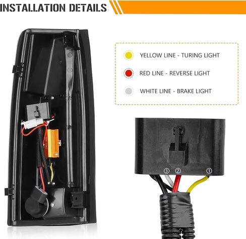 أضواء خلفية LED لسيارة Chevy GMC Silverado Sierra C/K 1500 2500 3500 1988-1999، Suburban C/K 1992-1999، Tahoe 1995-1999، Yukon 1992-2000، Cadillac Escalade 1999-2000 in Saudi Arabia