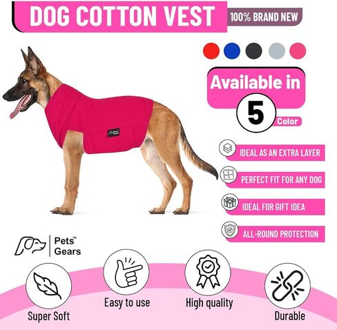 Premium Dog Cotton Tshirt - Lightweight & Breathable, Protects Coat, Ideal for Comfort & Play, Dog Sweater for Small, Medium, Large in Multi Colors in Saudi Arabia