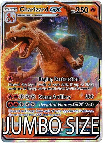 Jumbo Size - Charizard GX - SM195 - Detective Pikachu Promo Card - Holo FOIL in Saudi Arabia