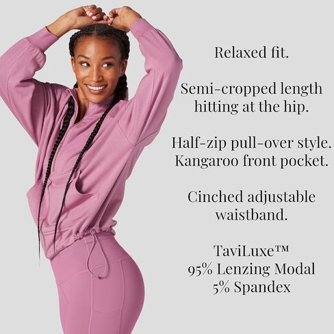 Tavi Women’s Cozy Half Zip Pullover – Long Sleeve Pullover for Women, Workout Top, Relaxed Fit Sweater in Saudi Arabia
