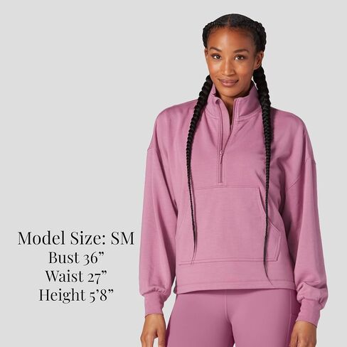 Tavi Women’s Cozy Half Zip Pullover – Long Sleeve Pullover for Women, Workout Top, Relaxed Fit Sweater in Saudi Arabia
