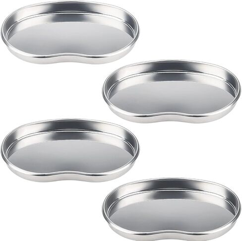 Dental Tray - Prgislew 2 Pack Kidney Trays Stainless Steel Tray Medium Emesis Basin Reusable Metal Kidney Dish for Dental Piercing Lab Instrument Kitchen Pet Bathroom Tools (2pcs) in Saudi Arabia