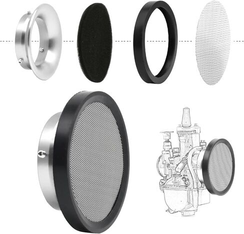 Carburetor Carb 40mm Velocity Stack Air Filter Cleaner Modified Trumpet with Sponge Filter Steel Mesh for VM22 PZ22 GX160 GX200 CT200U Short Fast Intake Suggest for Small Displacement (Red,40mm) in Saudi Arabia