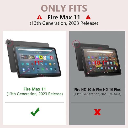 حافظة لجهاز Amazon Fire Max 11 Tablet (الجيل الثالث عشر، إصدار 2023)، غطاء واقٍ ذكي بحامل نحيف قابل للطي مع تنبيه/غفو تلقائي لجهاز Fire Max 11 Tablet (أخضر فاتح) in Saudi Arabia