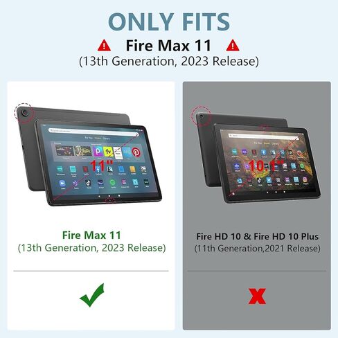حافظة لجهاز Amazon Fire Max 11 Tablet (الجيل الثالث عشر، إصدار 2023)، غطاء واقٍ ذكي بحامل نحيف قابل للطي مع تنبيه/غفو تلقائي لجهاز Fire Max 11 Tablet (أخضر فاتح) in Kuwait