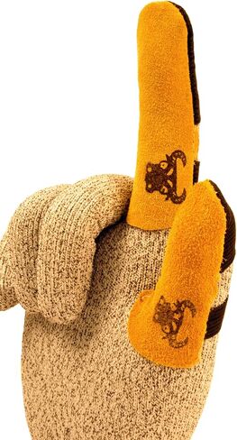 G & F 8128L Cowhide Leather Finger Guard, Finger Protection, Size Large,Tan in Saudi Arabia