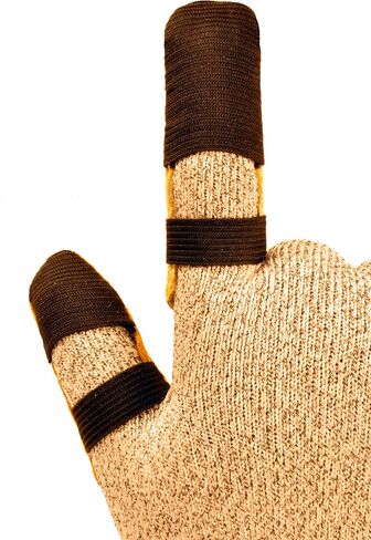 G & F 8128L Cowhide Leather Finger Guard, Finger Protection, Size Large,Tan in Saudi Arabia
