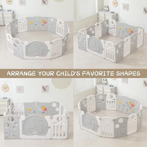 Baby Playpen,for Kids and Toddlers,Kids Activity Centre Safety Play Yard,Safety Gates for Indoor&Outdoor,Sturdy Baby Fence Area,Portable, Educational, and Safe Play Yard 18 Panels, Blue in Saudi Arabia