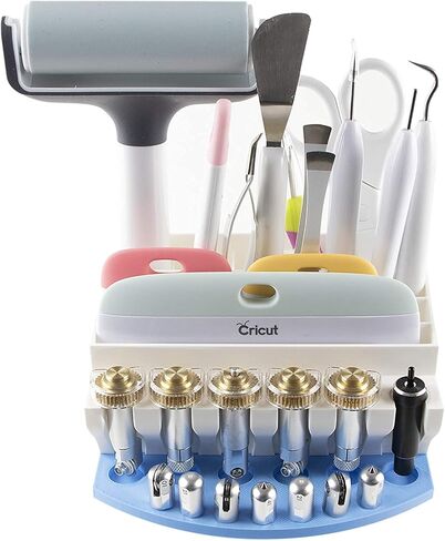 Organizer for Cricut Tools and Accessories Blade Holder Caddy,Storage for Cricut Maker Blades/QuickSwap Tip/Explore DeepCut Blade(blue) in Saudi Arabia