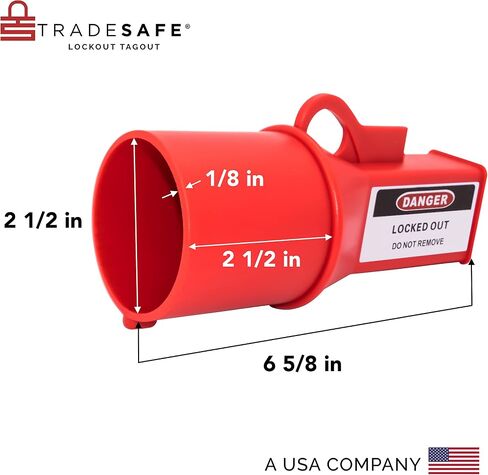 TRADESAFE Pin and Sleeve Socket Lockout Device - Electrical Lockout Tagout for Pin and Sleeve Receptacles, 2 ⁷⁄₈" Diameter, Loto Device for Lock Out Tag Out Procedures in Kuwait