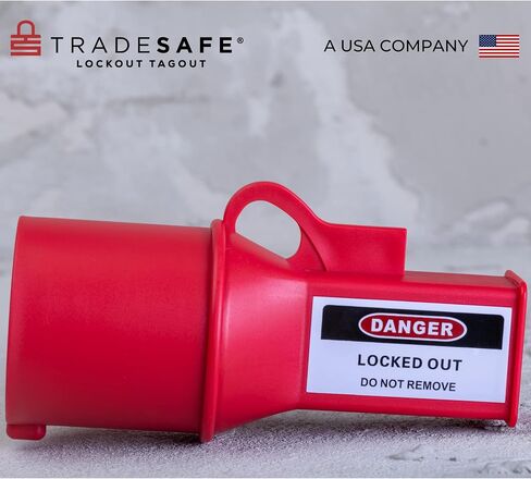 TRADESAFE Pin and Sleeve Socket Lockout Device - Electrical Lockout Tagout for Pin and Sleeve Receptacles, 2 ⁷⁄₈" Diameter, Loto Device for Lock Out Tag Out Procedures in Kuwait