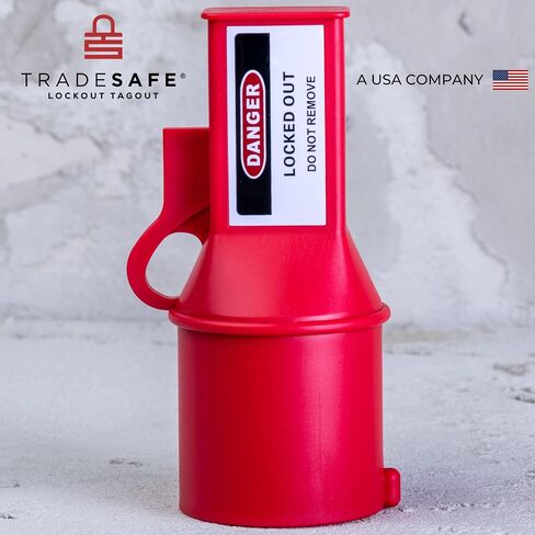 TRADESAFE Pin and Sleeve Socket Lockout Device - Electrical Lockout Tagout for Pin and Sleeve Receptacles, 2 ⁷⁄₈" Diameter, Loto Device for Lock Out Tag Out Procedures in Kuwait