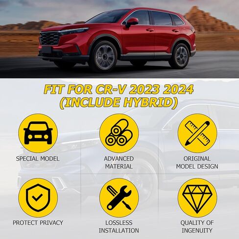 غطاء شحن AUXMART لسيارة Honda CR-V CRV 2023 2024 غطاء أمان صندوق السيارة قابل للسحب مع نسيج قماش خلفي مقاوم للماء لسيارة Honda CRV غطاء حقيبة السيارة (يشمل الهجين) in Kuwait