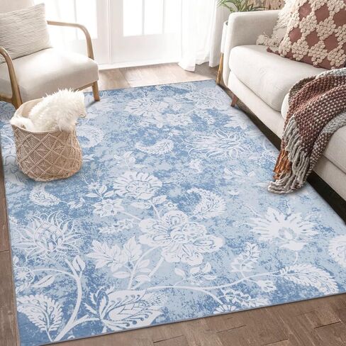 Washable Runner Rug 2x6 Hallway Runner Rug Colorful Throw Kitchen Runner Rug Modern Floral Rug Runner Long Laundry Room Runner Rug Floor Carpet for Living Room Bedroom Nursery, Red/Multi in Saudi Arabia