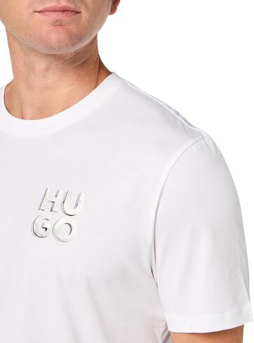 HUGO Men's Stacked Logo Short Sleeve Tshirt in Saudi Arabia