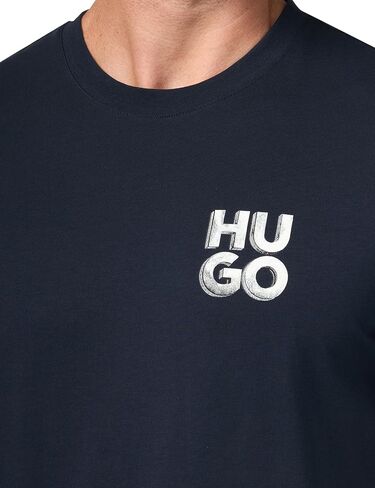 HUGO Men's Stacked Logo Short Sleeve Tshirt in Saudi Arabia