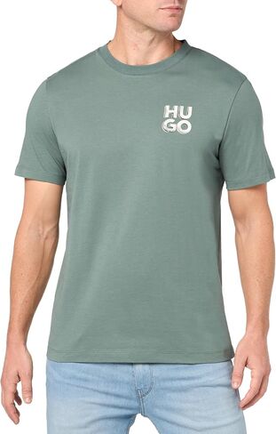 HUGO Men's Stacked Logo Short Sleeve Tshirt in Saudi Arabia