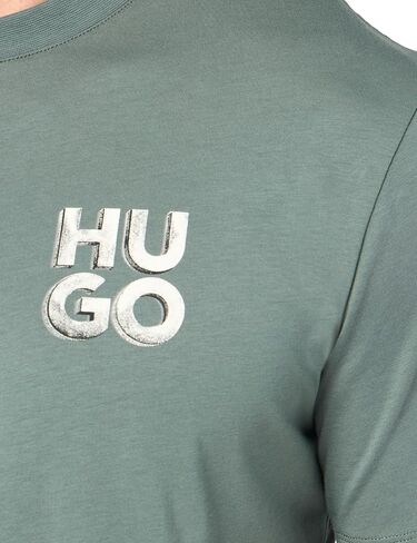 HUGO Men's Stacked Logo Short Sleeve Tshirt in Saudi Arabia