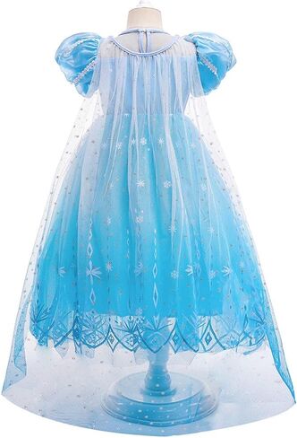 Girls Frozen Elsa Princess Fancy Dress Halloween Costume Christmas Birthday Pageant Party Evening Ball Gown in Saudi Arabia