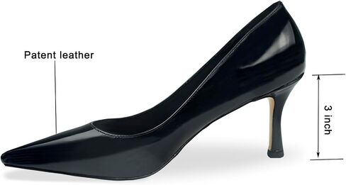 Stiletto Comfy Pumps for Women Pointed Toe 3 Inch High Heels Slip On Wedding Party Casual Dress Shoes in Saudi Arabia