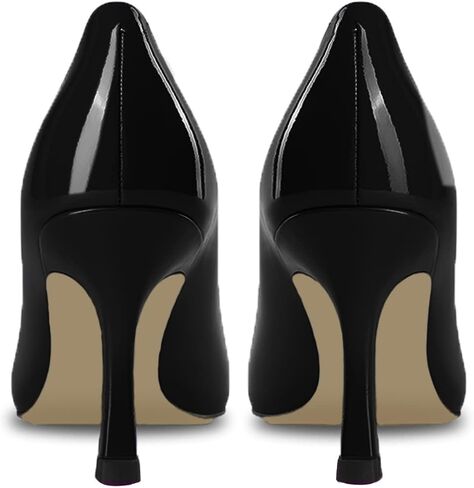 Stiletto Comfy Pumps for Women Pointed Toe 3 Inch High Heels Slip On Wedding Party Casual Dress Shoes in Saudi Arabia