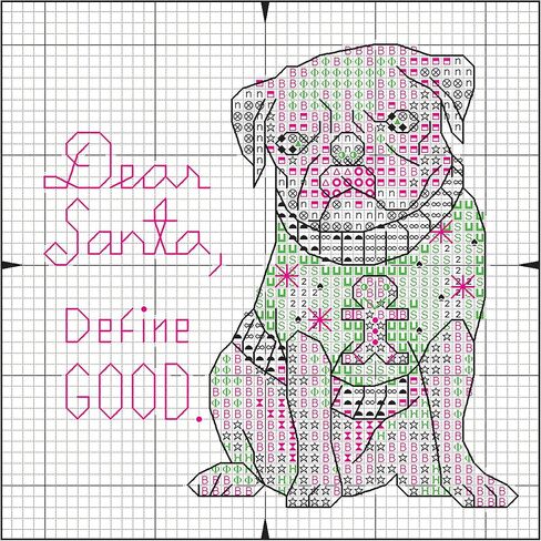 Dimensions 'Christmas Pups' Counted Cross Stitch Ornament Kit, 14 Count Ivory Aida Cloth, 4pc. in Saudi Arabia