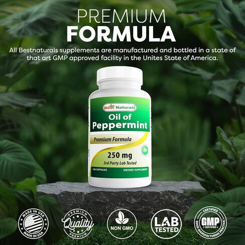 Best Naturals Peppermint Oil 250 mg 120 Capsules (120 Count (Pack of 3)) in Saudi Arabia