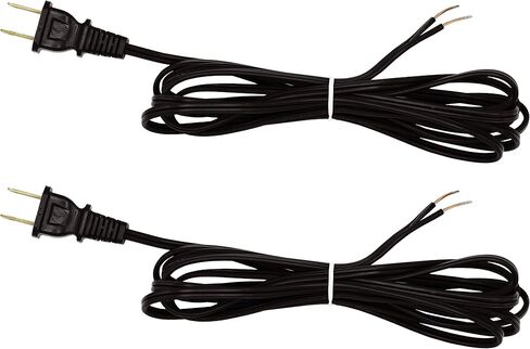 Creative Hobbies Black Lamp Cord, 12 Foot Long, Replacement Lamp Cord Lamp Repair Part, 18/2 SPT-1 Wire, UL Listed (1) in Saudi Arabia